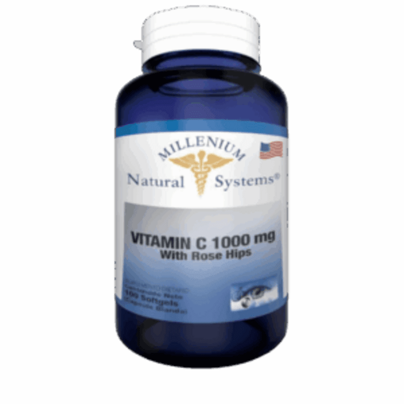 Vitamina C 1000mg con Rosa Mosqueta 100 softgels - Millenium Natural Systems