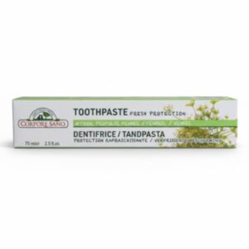 Crema Dental Fresca Protección Mirra, Propolis y Hinojo, 75ml - Corpore Sano