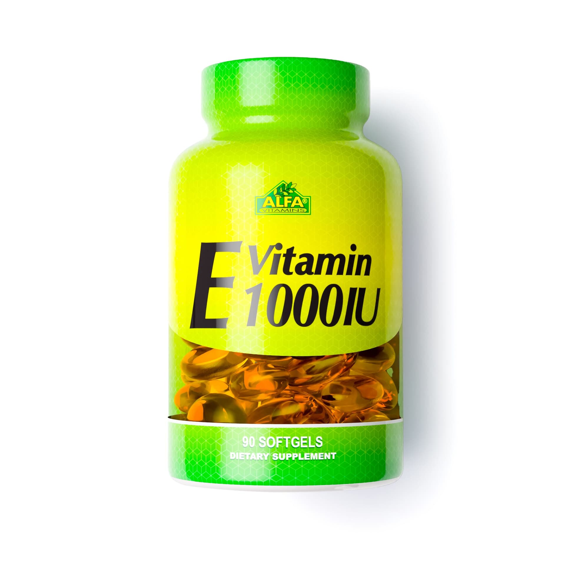 Vitamina E 1000IU 90 Softgels - ALFA VITAMINS