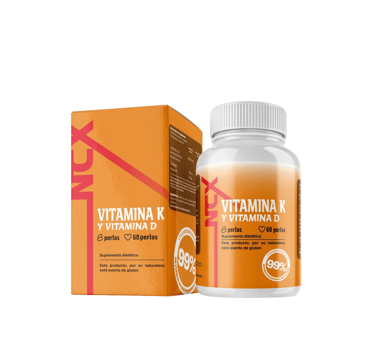 Vitamina K2 y Vitamina D3 60 Perlas - NCX