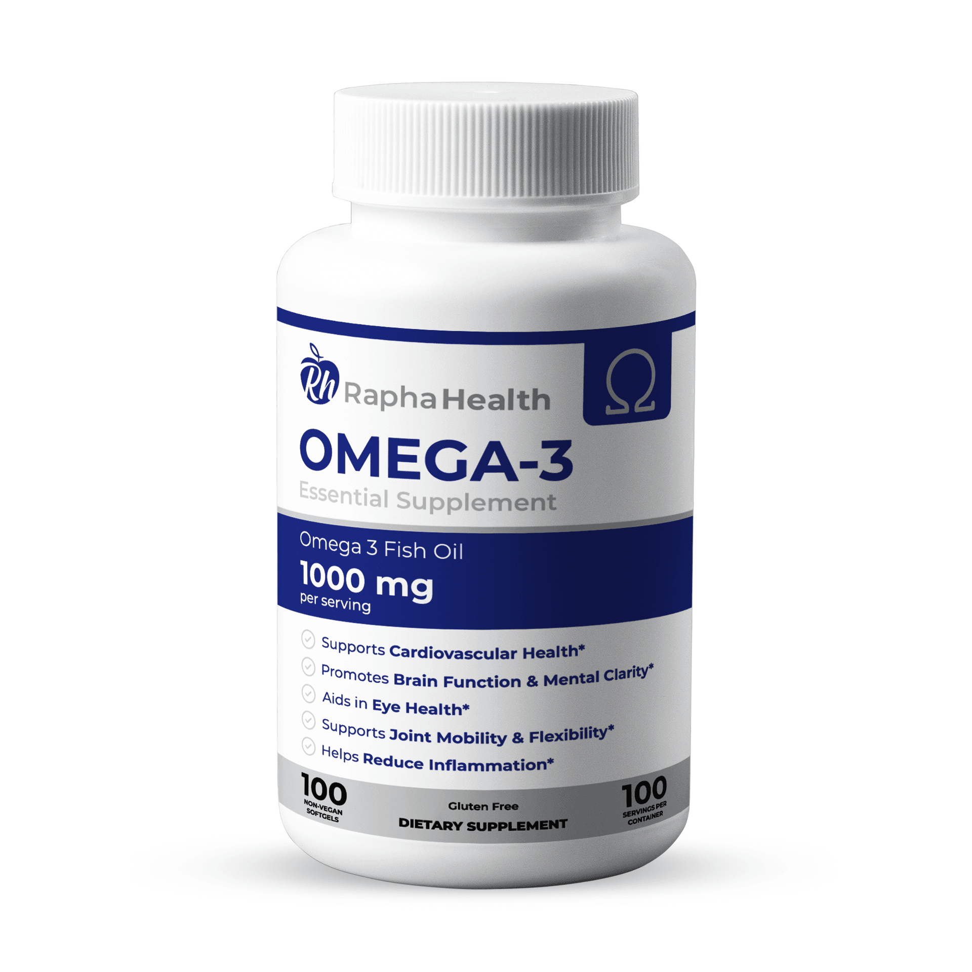 Omega 3 - Aceite de Salmón (1,300 mg) 120 Cápsulas Blandas - Rapha Health