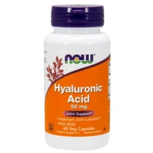 Ácido Hialuronico 50mg + MSM 60 Capsulas - NOW foods