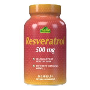 Resveratrol 500mg 60 Capsulas - ALFA VITAMINS