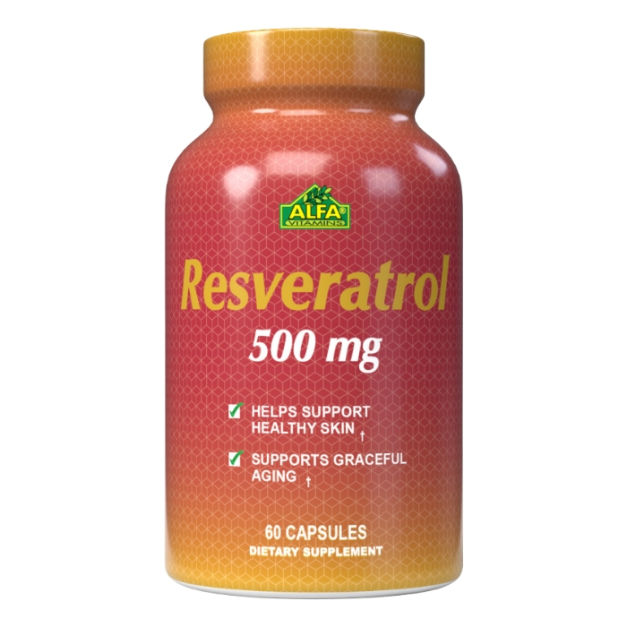 Resveratrol 500mg 60 Capsulas - ALFA VITAMINS