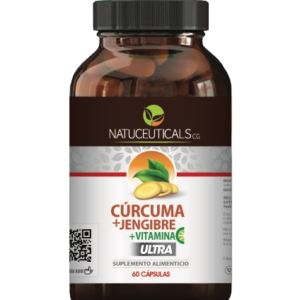 Cúrcuma +Jengibre + Vitamina C 60 cápsulas. Natuceuticals