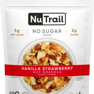 Granola NuTrail - Vanilla Strawberry - Granola de nueces sin azúcar añadida