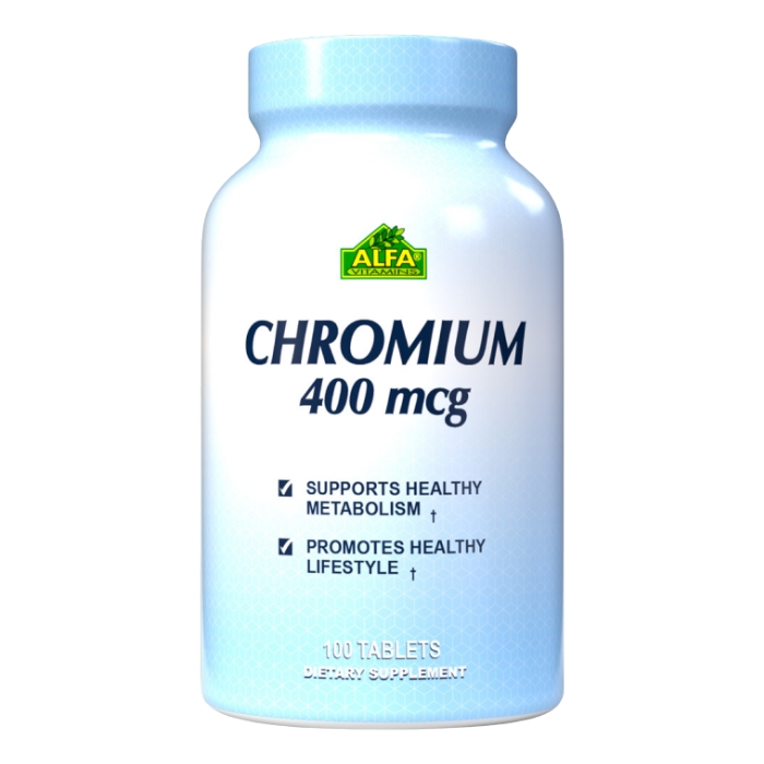 Chromium Picolinate 400mg 100 Capsulas - ALFA VITAMINS