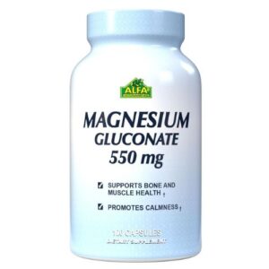 Magnesium Gluconate 550mg 100 Capsulas ALFA VITAMINS