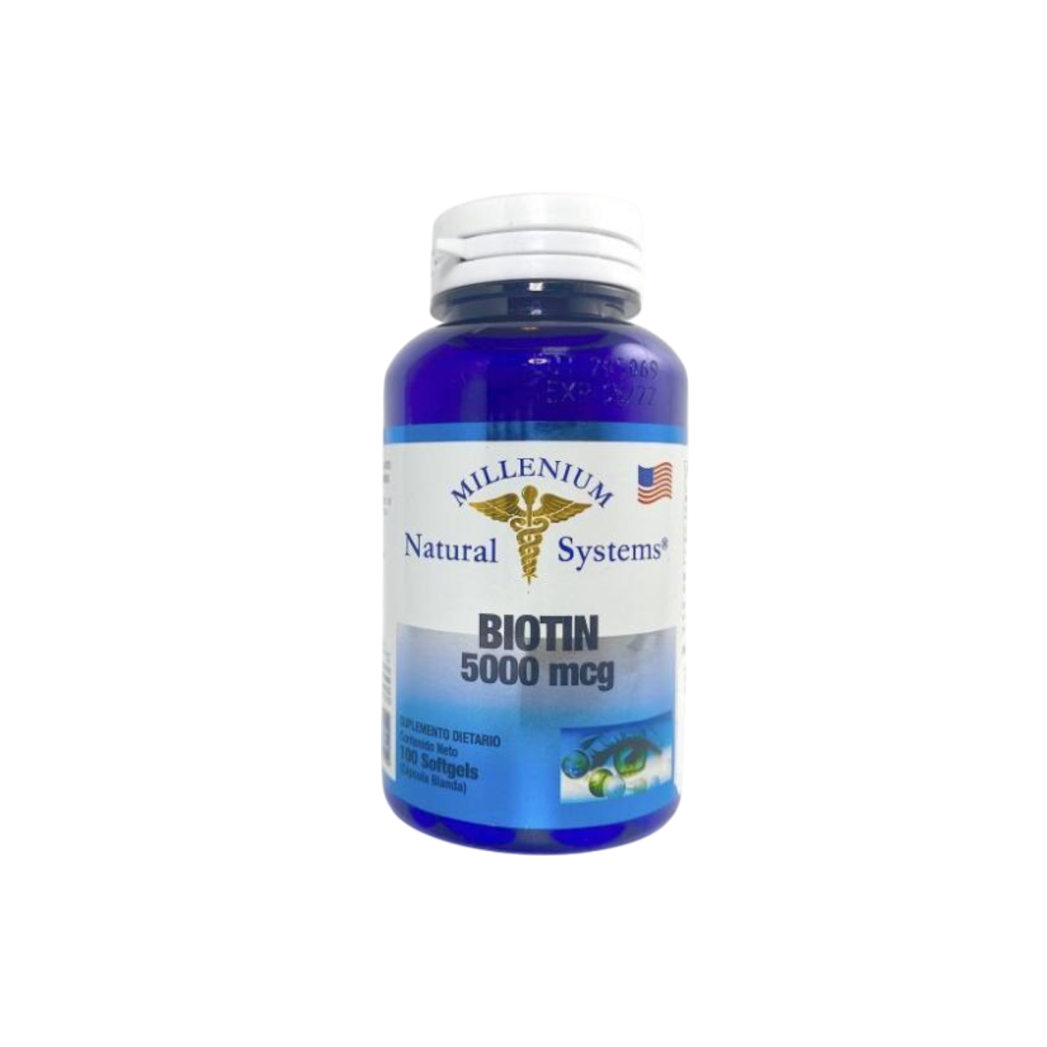 Biotin 5000mcg 100 Softgels - Millenium Natural Systems