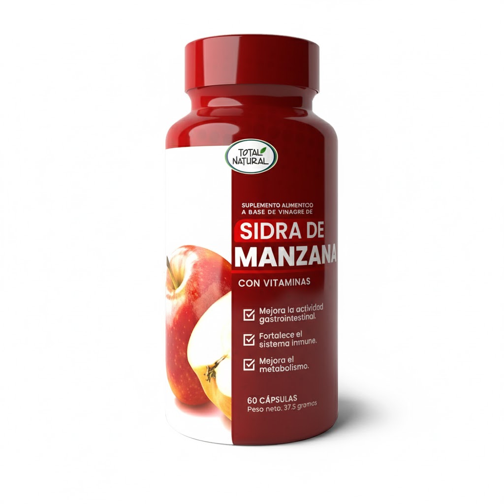Vinagre de Sidra de Manzana 60 Capsulas - Total Natural
