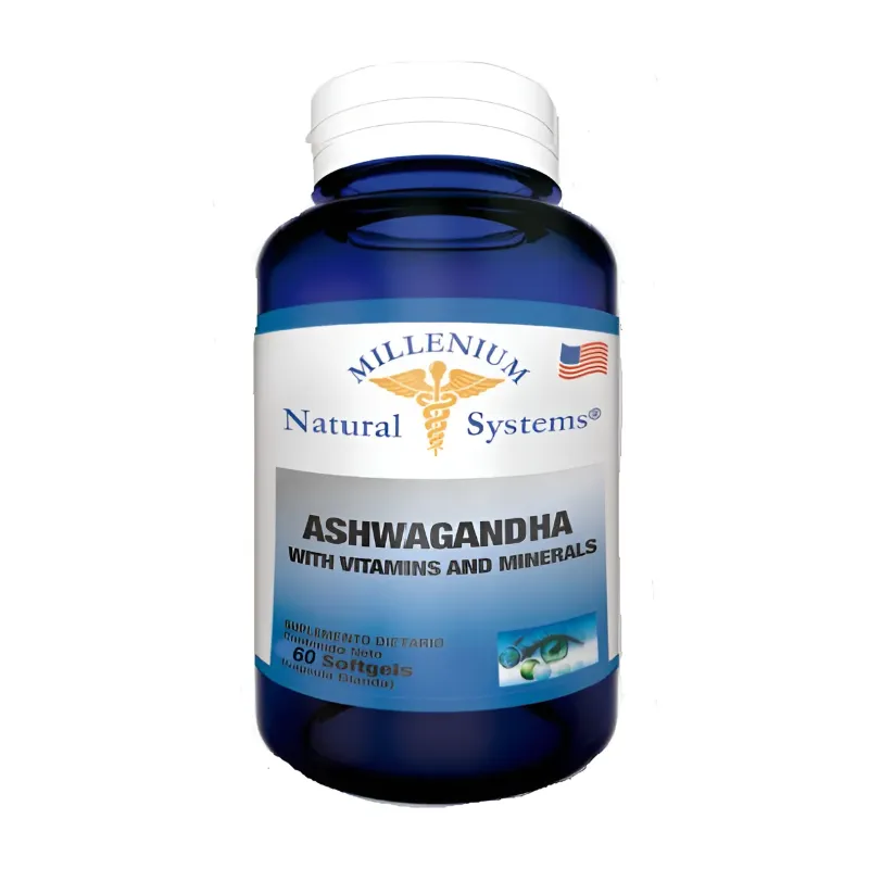 Ashwagandha 912.5mg 60 Softgels - Millenium Natural Systems