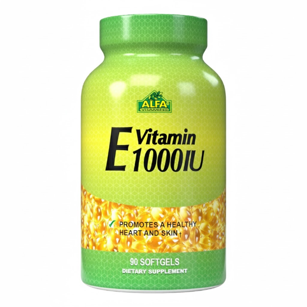 Vitamina E 1000IU 90 Softgels - ALFA VITAMINS