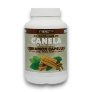 Canela con Clavo de Olor, Hierro y Vitamina C 60 Cápsulas - THERA-P