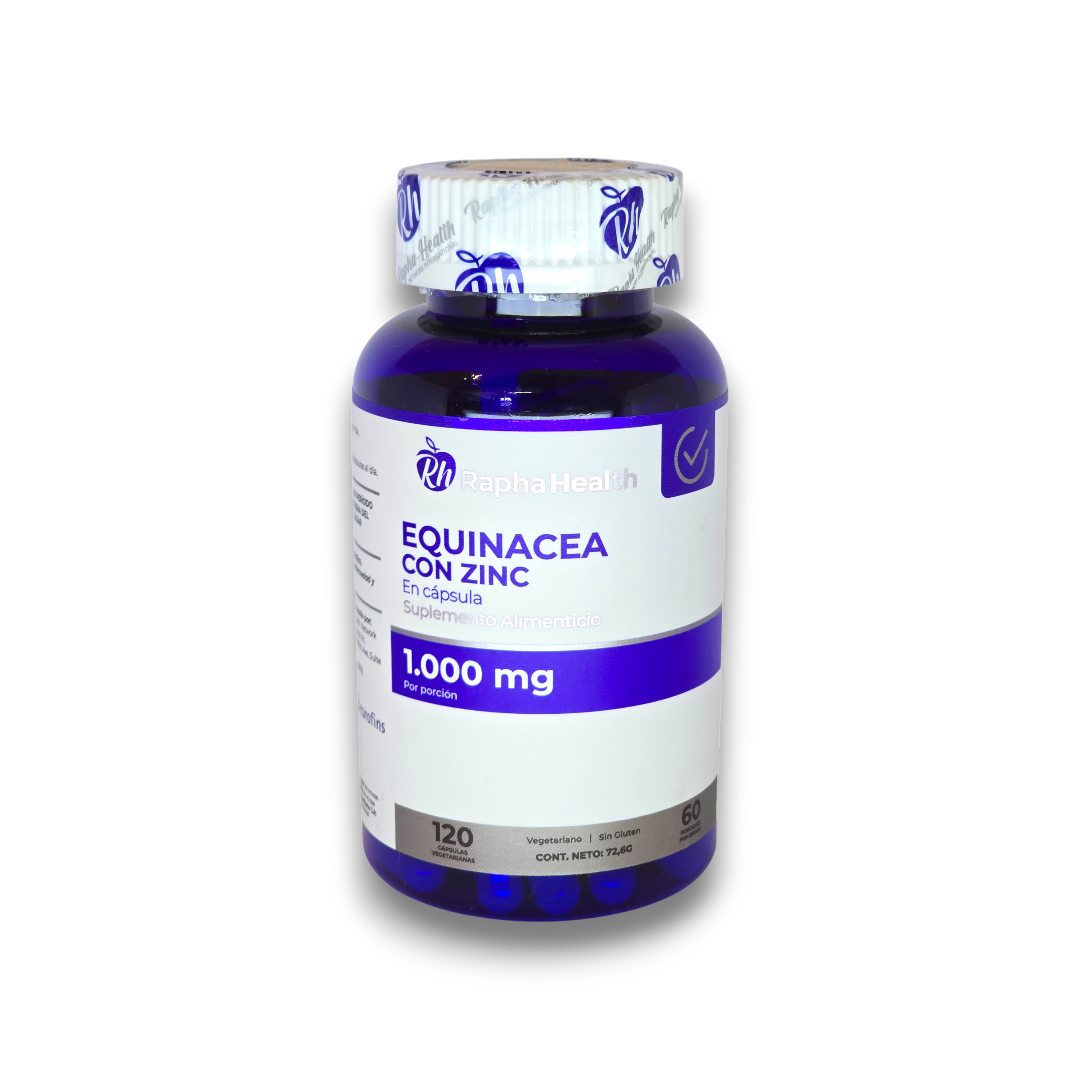 Equinacea con Zinc (1,000 mg) 120 Cápsulas Vegetarianas - Rapha Health
