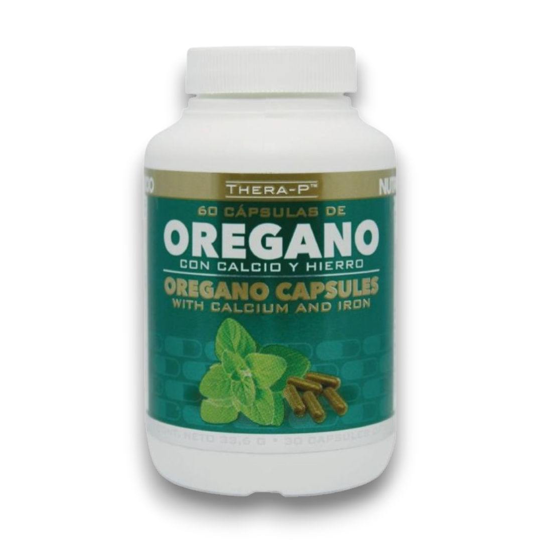 Oregano con Vitamina C y Hierro 60 Cápsulas - THERA-P